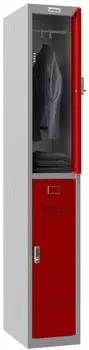 Phoenix PL-Serie Spind 2-türig grau/rot Elektronikschloss (PL1230GRE)