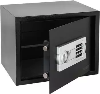 HMF M&ouml;beltresor Elektronikschloss, f&uuml;r DIN A4, 38x30x30cm, schwarz (46123-02)