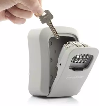InnovaGoods Schl&uuml;sseltresor zur Wandmontage, Aluminium/Zink, grau (V0103479)