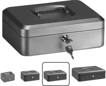 Arregui Elegant Geldkassette mit Schl&uuml;ssel, Stahl, grau (C9236)