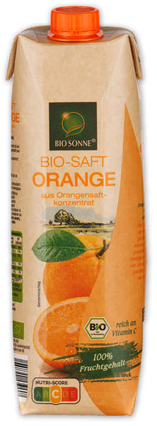 Bio Sonne Bio-Saft Orange aus Orangensaftkonzentrat