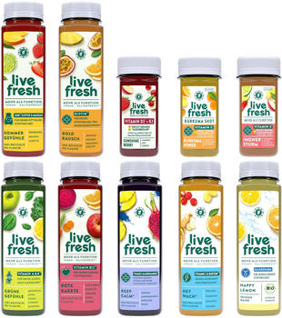 LiveFresh Klassische Saftkur - kaltgepresst 5 Tage (5x7x250ml + 5x3x60ml)