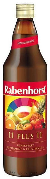 Rabenhorst 11 Plus 11 Multivitaminmehrfruchtsaft gelb (700ml)