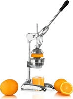 Mahlzeit - Edelstahl Saftpresse Cordoba, Silber, Manueller Entsafter F&uuml;r Orangen,
