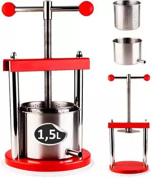 Paw's Beauty Obstpresse aus Edelstahl 1,5L (artman_5905325316698)