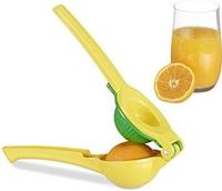 Relaxdays Zitruspresse manuell, stabile Fruchtpresse 2in1 f&uuml;r Zitronen und Limetten,