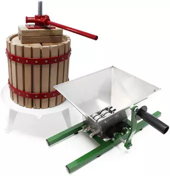 Wiltec Obstpresse 18l inkl Presstuch und Obstmühle