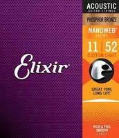 Elixir 3313216027, Elixir 16027 Nanoweb Acoustic Ph Bronze 11-52