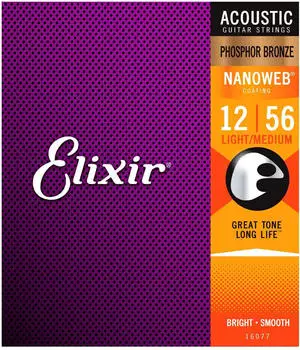 Elixir Strings Phosphor Bronze Nanoweb Light-Medium
