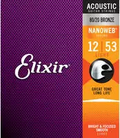 Elixir 3313211052, Elixir 11052 Nanoweb Acoustic Bronze 12-53