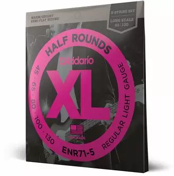 D'Addario ENR71-5 Half Rounds 5-String/Long/Light