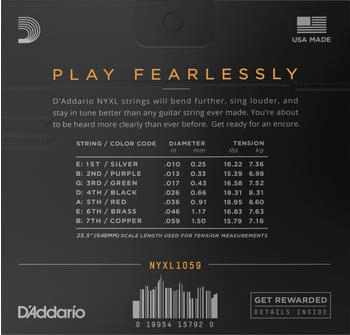 D'Addario NYXL 10-59 Carbon Steel Alloy 7-string