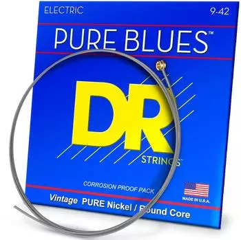 DR Strings Pure Blues Nickel E-Gitarren Saiten 009-042 (PHR-9)