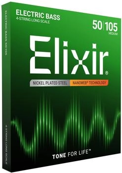 Elixir Strings Nanoweb Medium Longscale E-Bass Saiten 050-105 (14102)