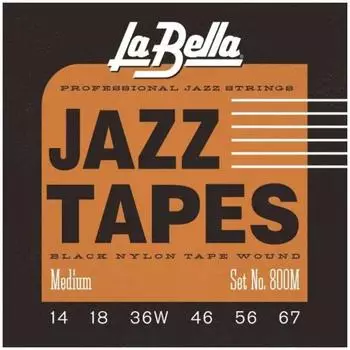 La Bella 800M Jazz Black Nylon M