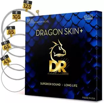 DR Strings Dragon Skin+ DBQ5-45 Coated