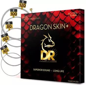 DR Strings Dragon Skin+ DBS5-40 Coated