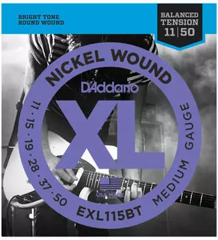 D'Addario EXL115BT Nickel Wunde ausgewogene Spannung Medium 11-50