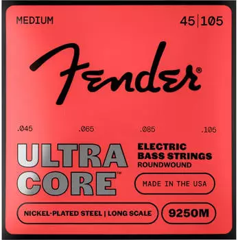 Fender 9250 Ultracore Basssaiten vernickelter Stahl Kugelende 9250M Saitenst&auml;rke .045-.105 (4)