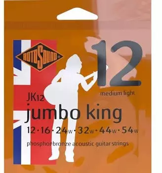 Rotosound Jumbo King JK12 Phosphorbronze Acoustic Strings 12-54