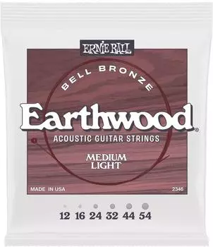 ERNIE BALL Medium Light Earthwood Bell Bronze Akustikgitarren Saiten 12-54