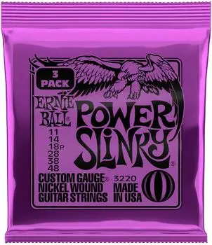 ERNIE BALL 3220 Power Slinky Gitarrensaiten 3er Pack (11 - 48)