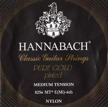 Hannabach Serie 825 Klassikgitarrensaite Medium Tension Spezialvergoldung E6 (652636)