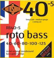 Rotosound 681.408, Rotosound RB40-5 Roto Bass Nickel Plated Steel Roundwound...