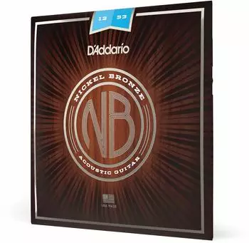 D'Addario NB1253 Nickel Bronze Akustikgitarren Saiten leicht 12-53