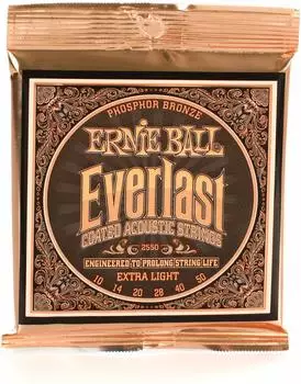 ERNIE BALL Everlast Akustikgitarrensaiten Coated Phosphor Bronze Extra Light 10-50 (P02550)