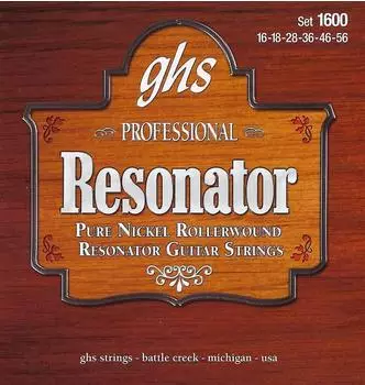 GHS Resonator Saiten Pure Nickel Rollerwound (1600 SET)