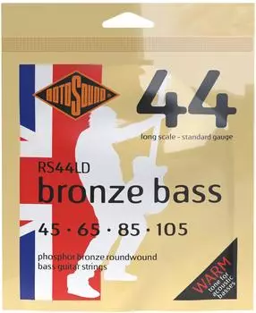 Rotosound RS44LD Phosphor-Bronze-Saiten für Akustikbass, Runddraht, 45-105 (RS44LD)