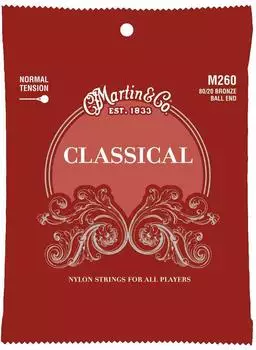 Martin M260 Klassikgitarrensaiten 80/20 Bronze Ball End, normale Spannung 28-43 (M260)