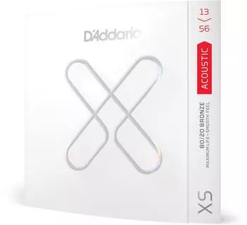 D'Addario XS Akustikgitarrensaiten, 80/20 Bronze, Medium (13-56) (XSABR1356)