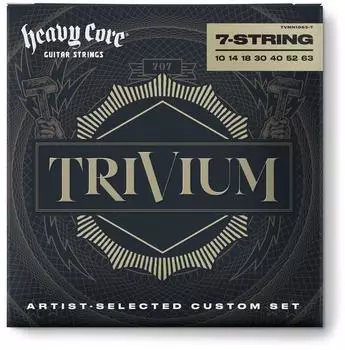 Jim Dunlop Trivium Saiten für E-Gitarre, Nickel, 7-saitig, 10-63 (TVMN10637)