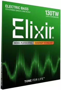 Elixir Strings Nanoweb Bassgitarrensaite vernickelt Light B Taperwound .130 (15432)