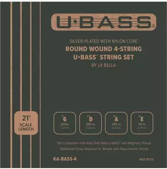 Kala U-Bass Metal Roundwound Saitensatz 4-saitig (KA-BASS-4)