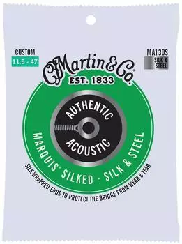Martin MA130S Authentic Acoustic Gitarrensaiten, Marquis Silk & Steel, 11,5-47 (MA130S)