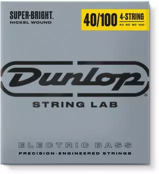 Jim Dunlop Super Bright Basssaiten, Nickel Wound, Light 4-String Set (DBSBN40100)