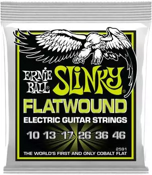 ERNIE BALL Regular Slinky Flatwound E-Gitarrensaiten 10-46 (P02591)