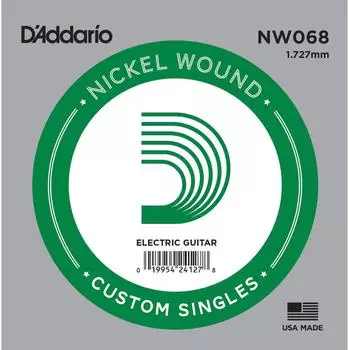 D'Addario NW068 Einzelsaite E-Gitarre Nickel Wound .068 (NW068)