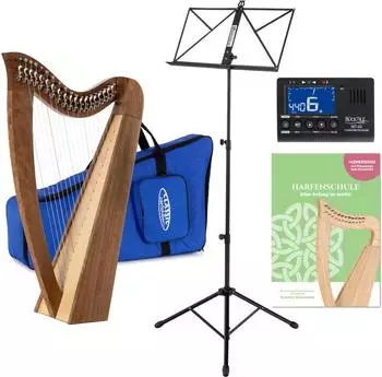 Classic Cantabile H-19 WN Keltische Harfe 19 Nylon-Saiten, Walnussholz (00102042)