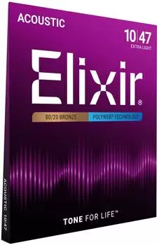 Elixir Strings Polyweb Akustikgitarrensaiten Extra Light 10-47 (11000)