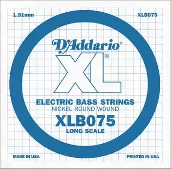 D'Addario XLB075 Einzelsaite Bass Nickel Wound Long Scale .075 (XLB075)