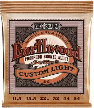 ERNIE BALL Earthwood Phosphor Bronze Akustikgitarrensaiten, Custom Light 11,5-54 (P02145)