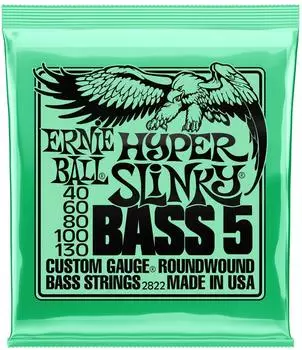 ERNIE BALL Hyper Slinky Nickel Wound 5-Saiter Bass-Saiten 40-130 (P02822)