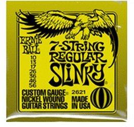 ERNIE BALL 7-string Regular Slinky Nickel Wound .010 - .056 Lime Green pack