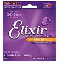 Saitensatz Elixir 11077 Nanoweb 80/20 Light-Medium