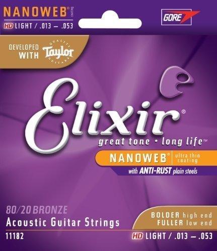 Elixir Strings 80/20 Bronze Nanoweb HD Light