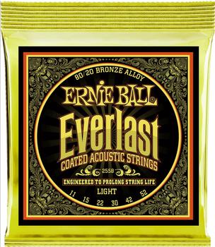 Ernie Ball ERNIE BALL Everlast Light Coated 80/20 Bronze 11-52